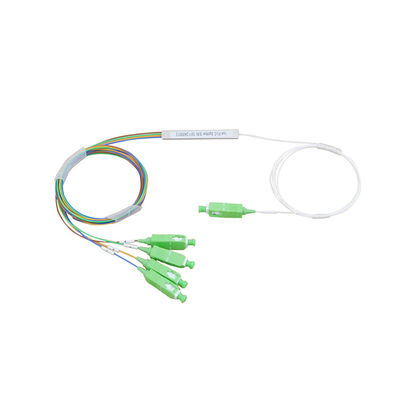1x4 Fiber Optic PLC Splitter Gpon Passive Apc Connector 1.5m FTTH Networking