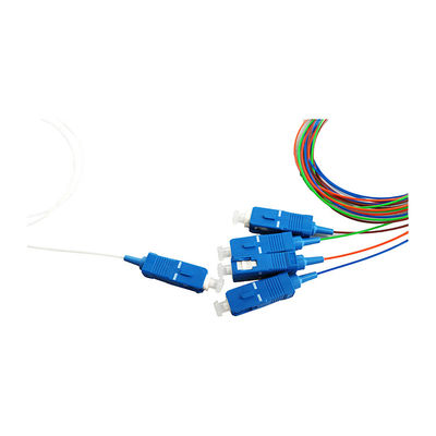 4 Way 1x4 Fiber Splitter Optical Power 1550nm Steel Tubular G657A1