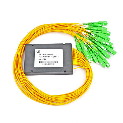 A132 Single Mode Fiber Optic PLC Splitter 3.0mm Black Cassette Module Plastic