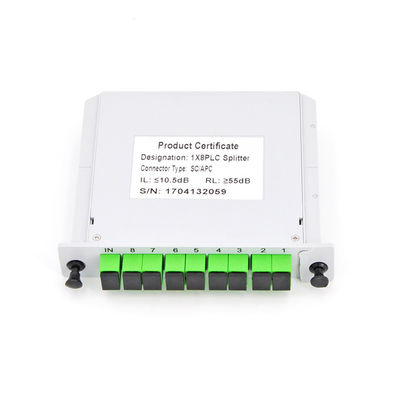 Modular Fiber Optic PLC Splitter 1x8 Inserting Low PDL Divisor De Fibra