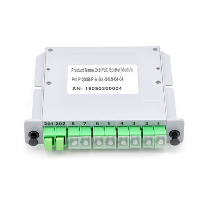 ABS 2x8 Multimode Fiber Optic Splitter Plc LGX Box Cassette Card Inserting