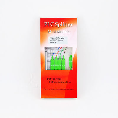 1x4 Fiber Optic PLC Splitter Gpon Passive Apc Connector 1.5m FTTH Networking