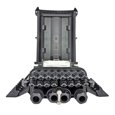 Horizontal IP68 Pole Fiber Optic Socket Panel 155mm Ftth Fiber Optic Termination Box