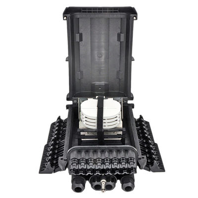Horizontal IP68 Pole Fiber Optic Socket Panel 155mm Ftth Fiber Optic Termination Box