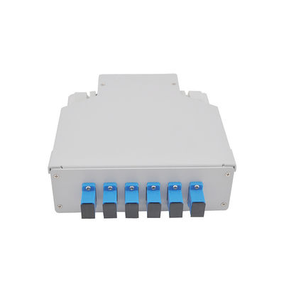Aluminum SC Duplex Din Rail Terminal Box Ftth 45.3 Mm 6 Core