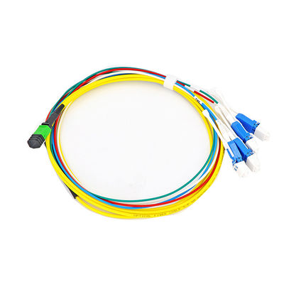 Fanout MPO Patch Cord FTTB Optic Fiber Patch Cord LC 24 Cores Fiber Connector