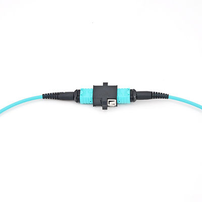 Aqua W Mtp To Lc Adapter OM3 Mounting Flange Fiber Optic Adapter