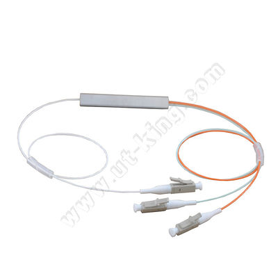 Compact FTTH OM3 1x2 Fiber Steel Tube PLC Splitter