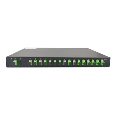 1x16 1U Rack Mount Fiber Optic PLC Splitter For Telecommunication