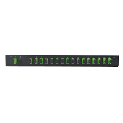 1x16 1U Rack Mount Fiber Optic PLC Splitter For Telecommunication
