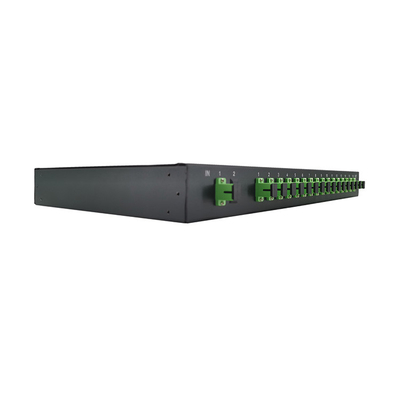 1x16 1U Rack Mount Fiber Optic PLC Splitter For Telecommunication